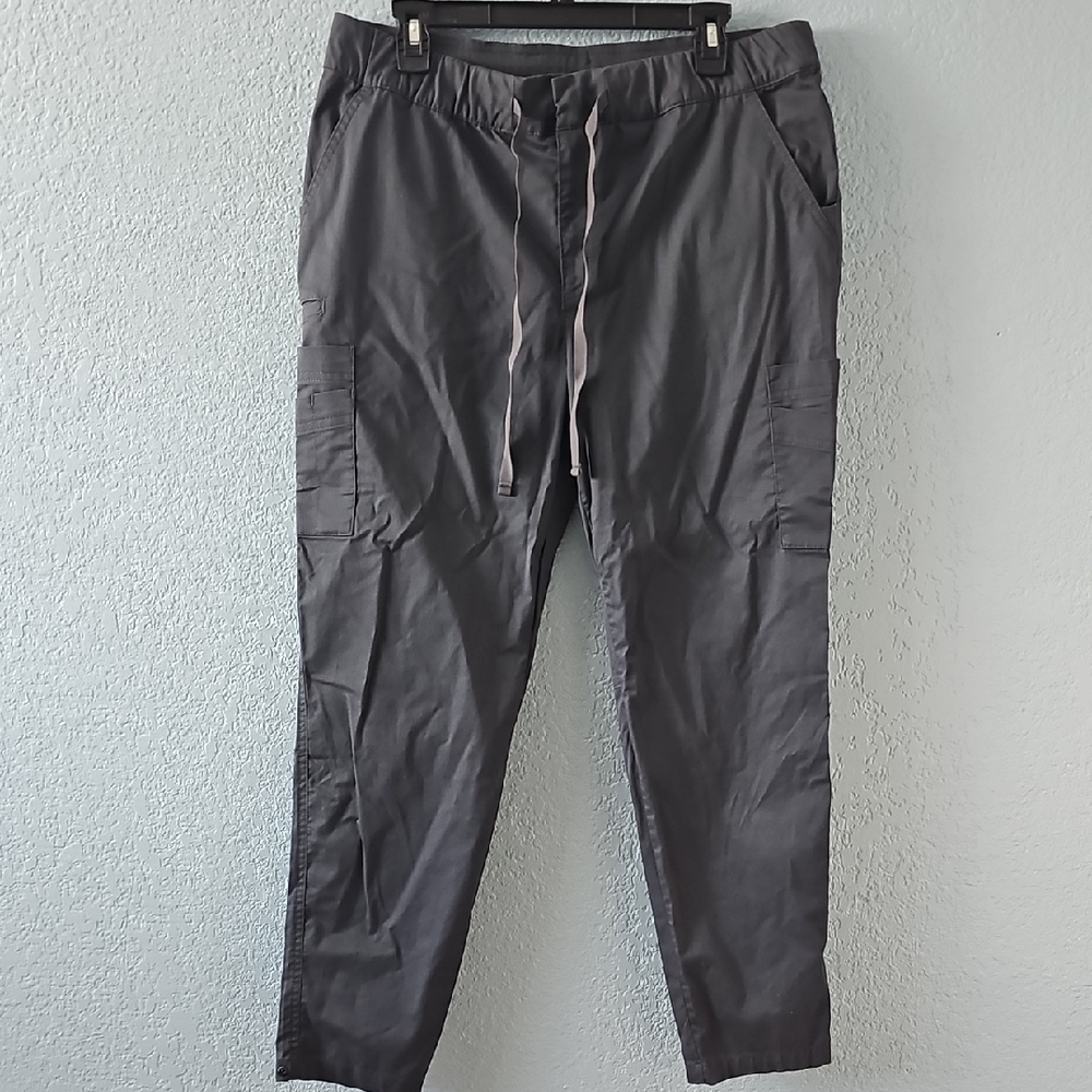 Butter-soft Women's Charcoal Cargo Scrub Pants